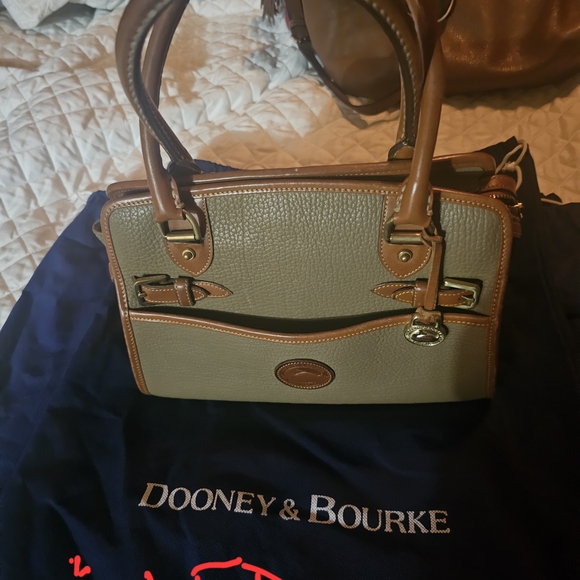Dooney & Bourke Tan Leather Satchel - Picture 4 of 11